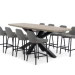 Texas kerti bár asztal 260 Nuna bárszék lava robust teak_